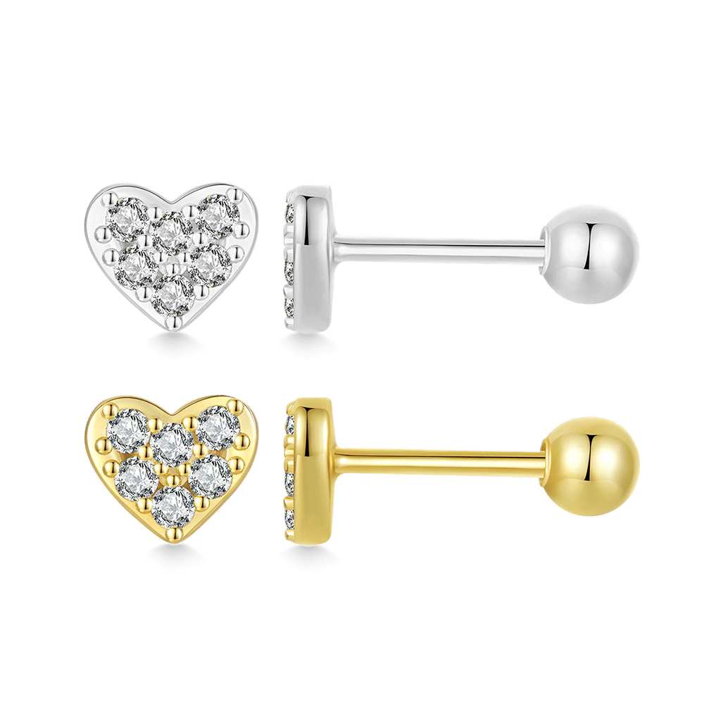 Gnoce Simple Love Stud Earrings_1