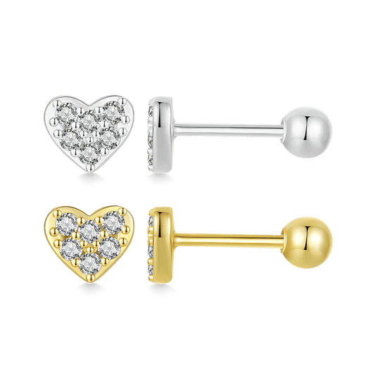 Gnoce Simple Love Stud Earrings_1