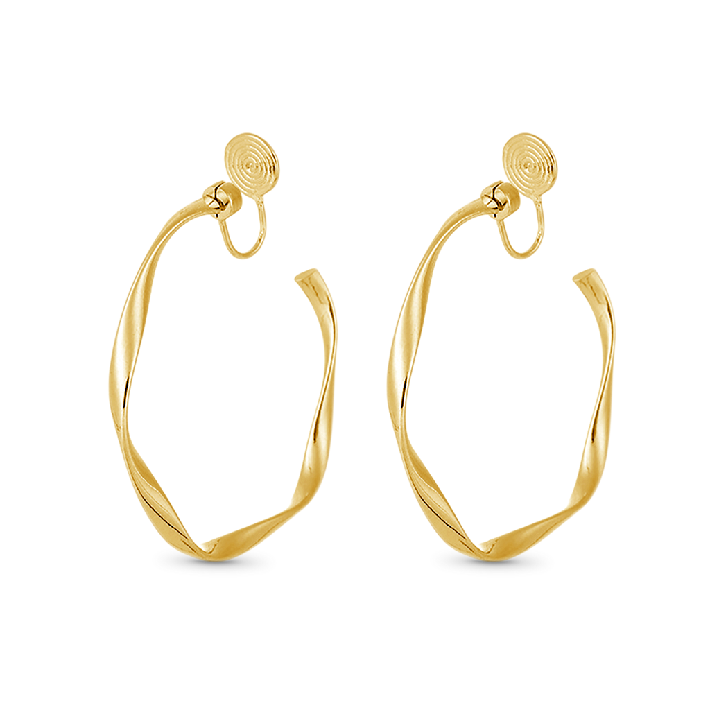Gnoce Geometric Element Circle Ear Clips_1