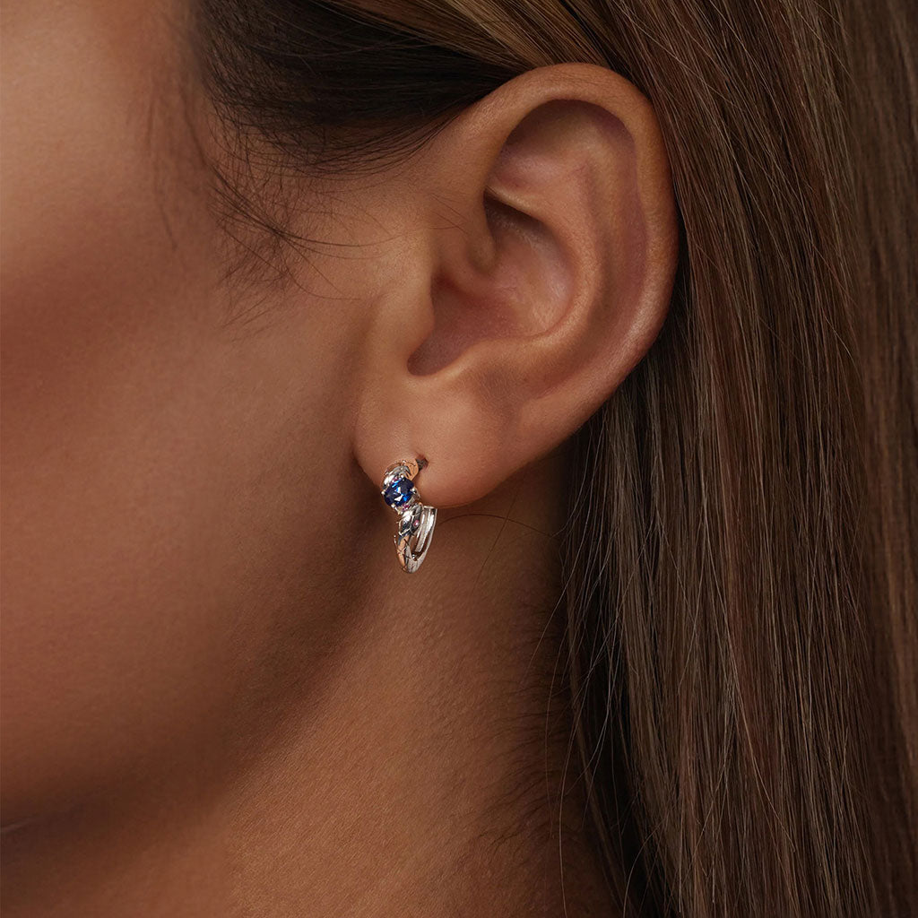 Gnoce Snake Huggie Hoop Earrings_3