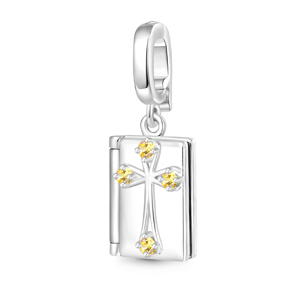Gnoce Openable HOLY BIBLE Cross Clasp Clusters Charm_2