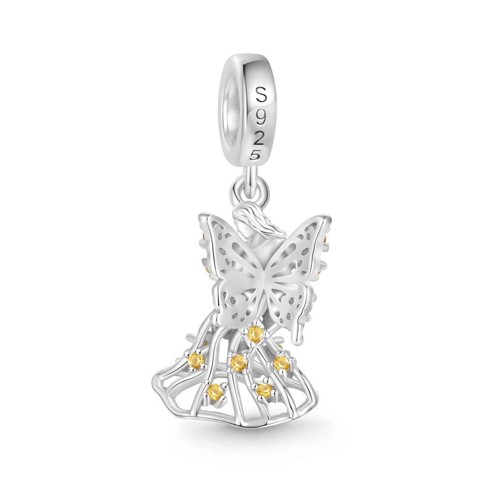 Gnoce Fairy Queen Titania Embraces Heart Birthstone Pendant Dangle Charm_3