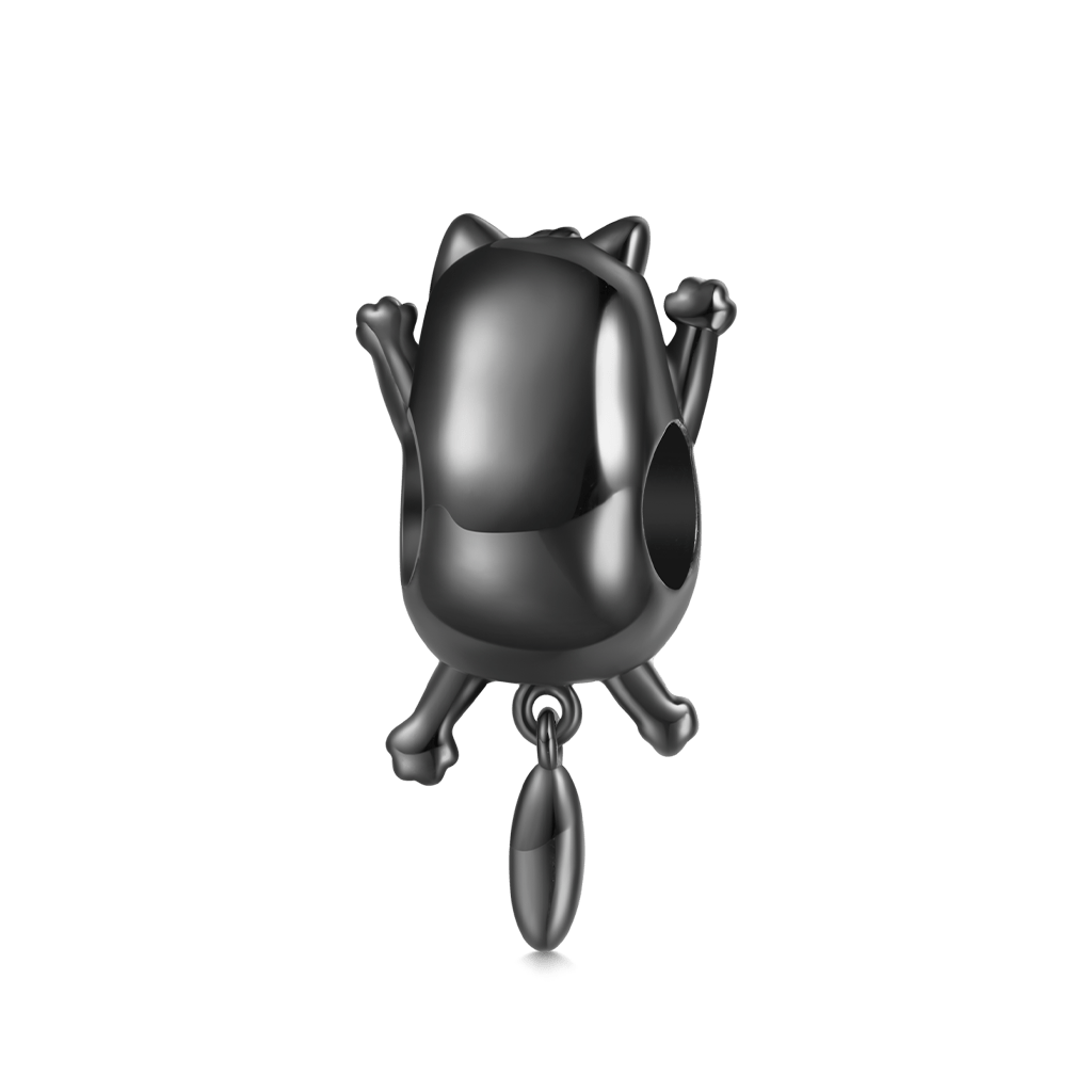 Gnoce Halloween Glow-in-the-Dark Black Cat Clock Charm_3