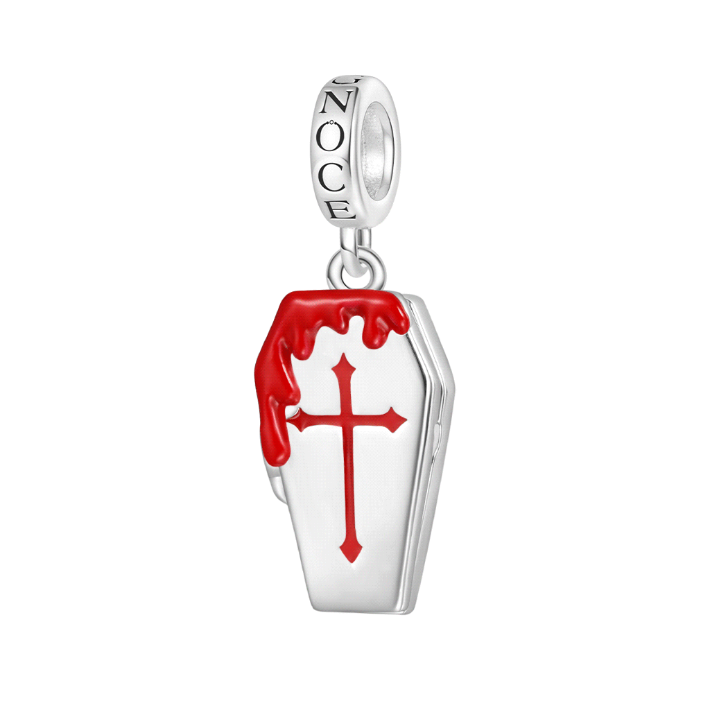 Gnoce Openable Bleeding Coffin Halloween Pendant Dangle Charm_1