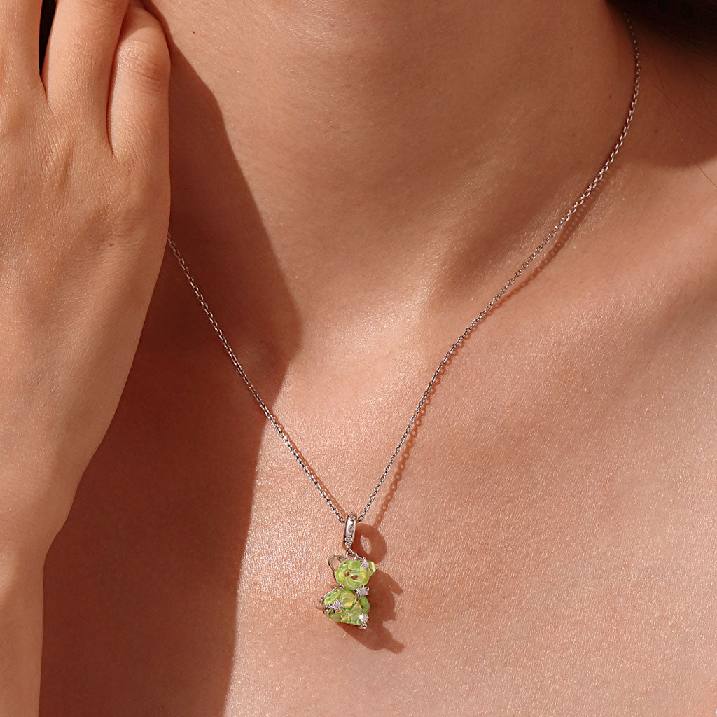 Gnoce Green Dream Bear Pendant Dangle Charm_4