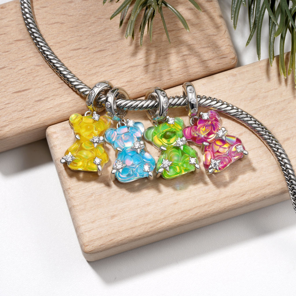 Gnoce Green Dream Bear Pendant Dangle Charm_2