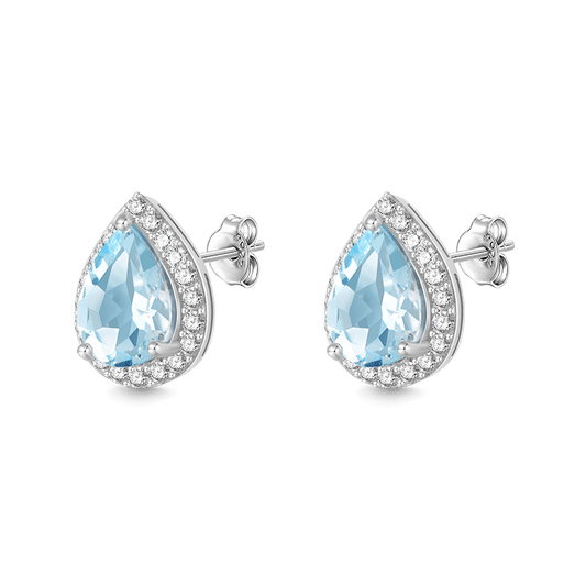 Gnoce Topaz Sky Blue Stud Earrings_1