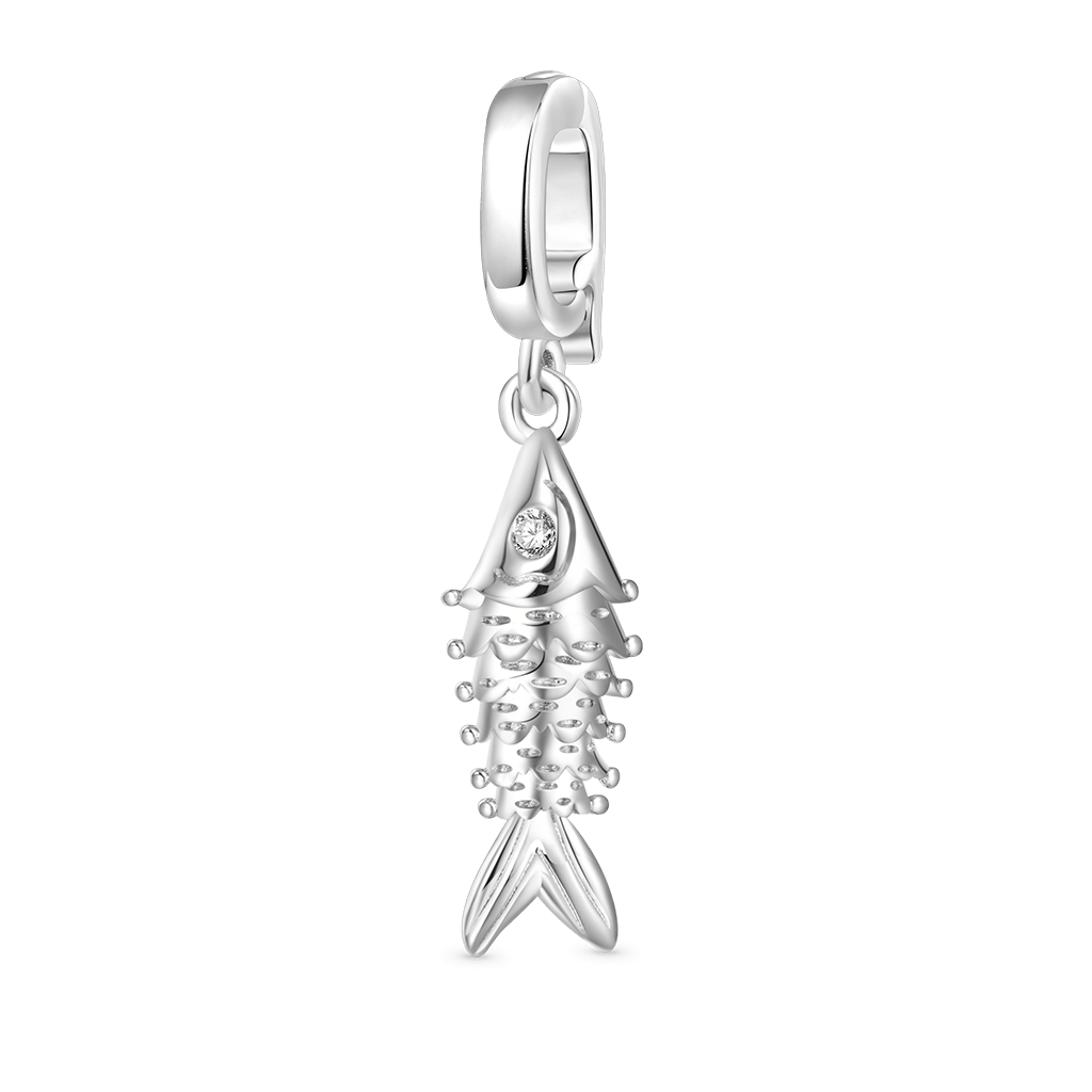 Gnoce Silver Fish Clasp Clusters Charm_1