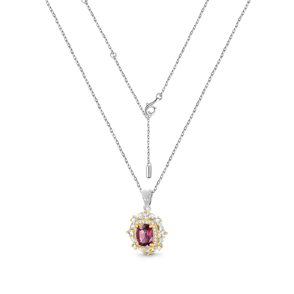Gnoce Natural Red Garnet Necklace_3