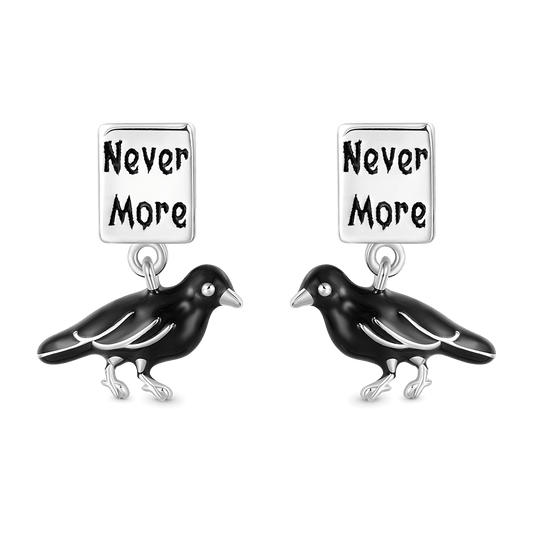 Gnoce Allan Poe 'Nevermore' Crow Stud Earrings_1