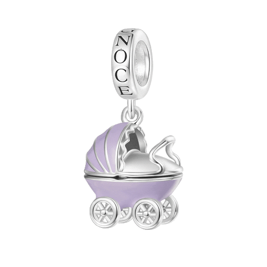 Gnoce Baby Boy and Girl Openable Stroller Pendant Dangle Charm_1