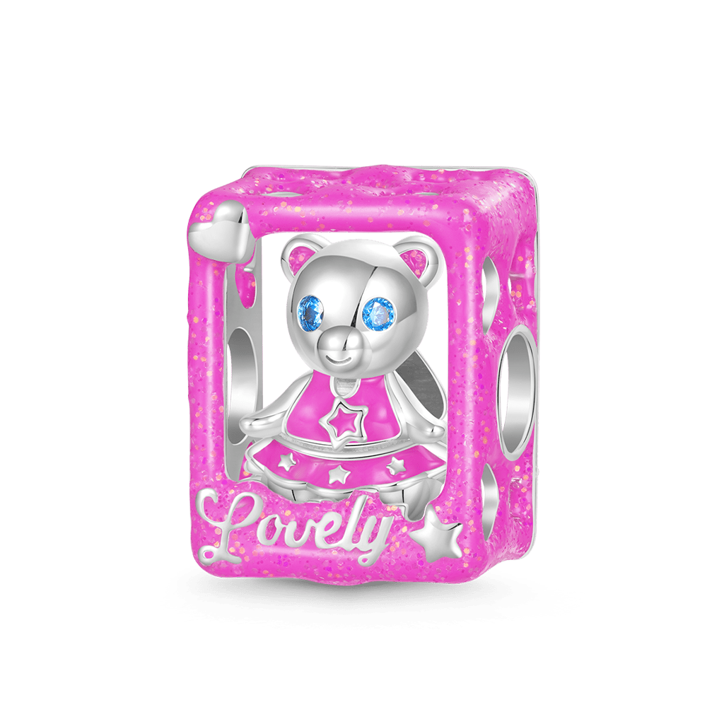 Gnoce Lovely Barbie Pink Bear Box Double-layer Charm_2