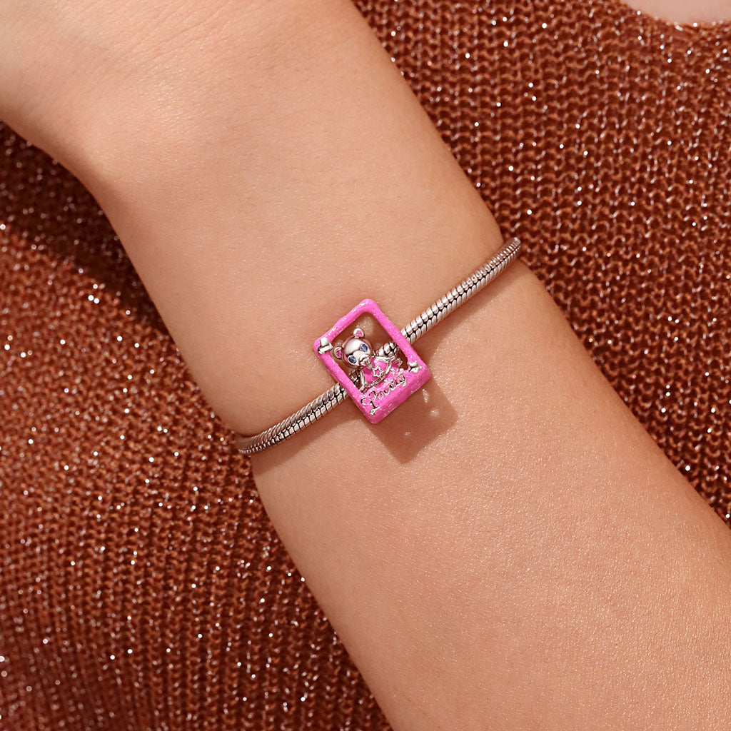 Gnoce Lovely Barbie Pink Bear Box Double-layer Charm_8