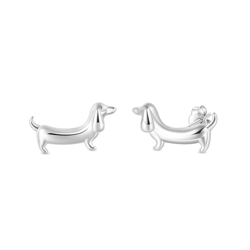 Gnoce Dachshund Dog Stud Earrings_2