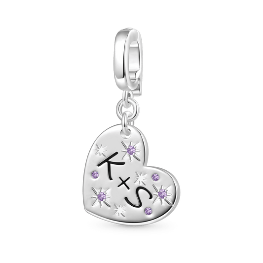 Gnoce Engravable Initial Letter Love Clasp Clusters Charm_1