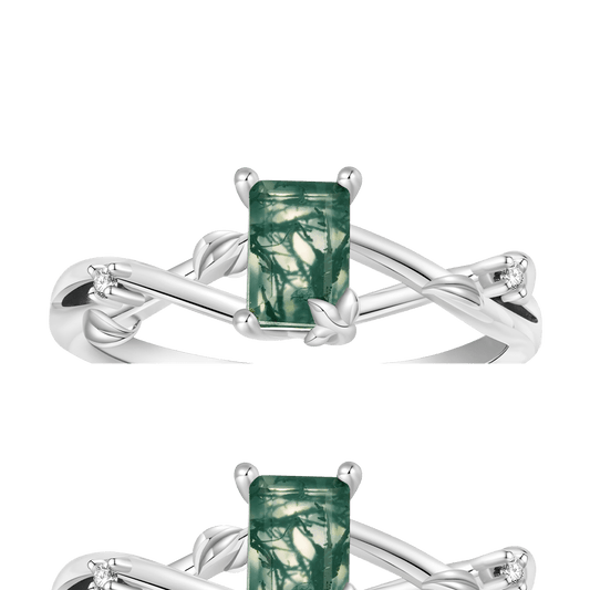 Gnoce Vine Moss Agate Solitaire Ring_1