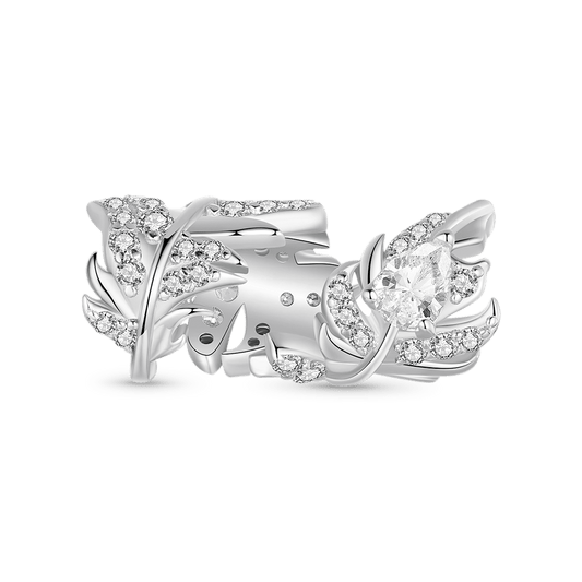 Gnoce White Zircon Curved Feather Charm_1