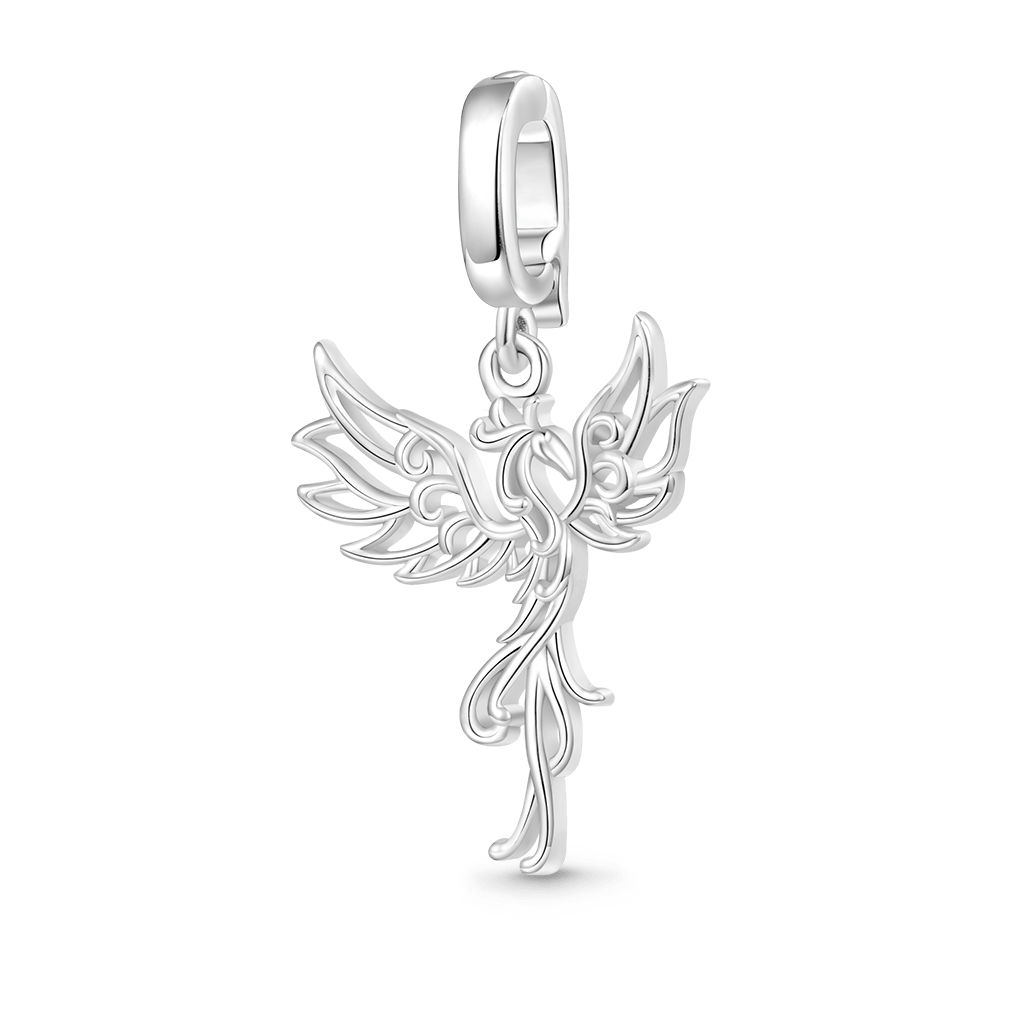 Gnoce Sterling Silver Phoenix Clasp Clusters Charm_1