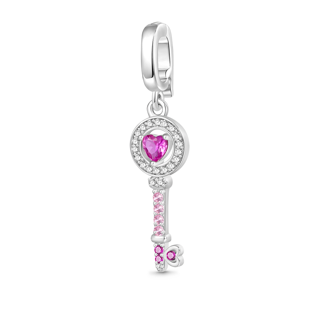 Gnoce Key to Heart Clasp Clusters Charm_1