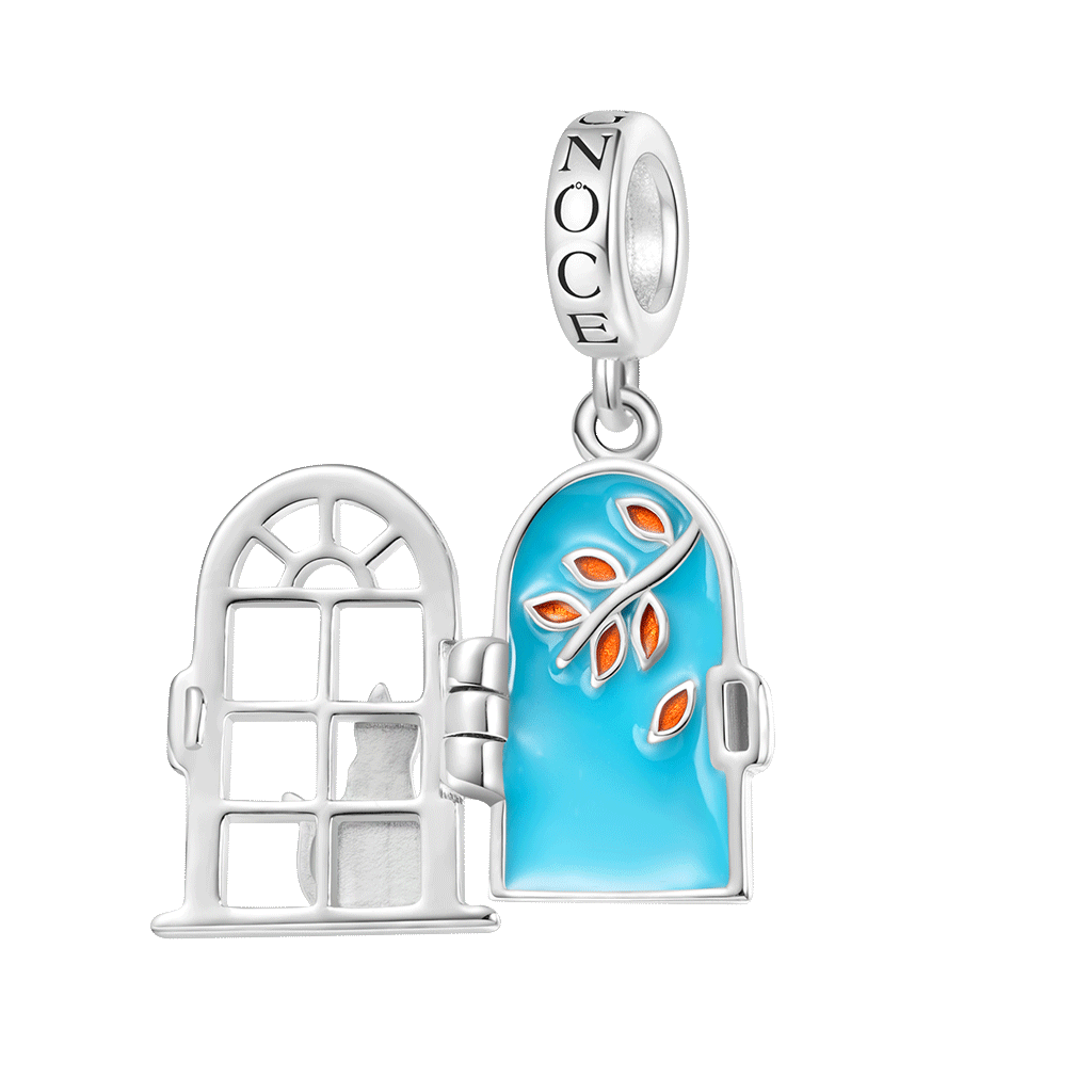 Gnoce Window View Kitten Openable Pendant Dangle Charm_1