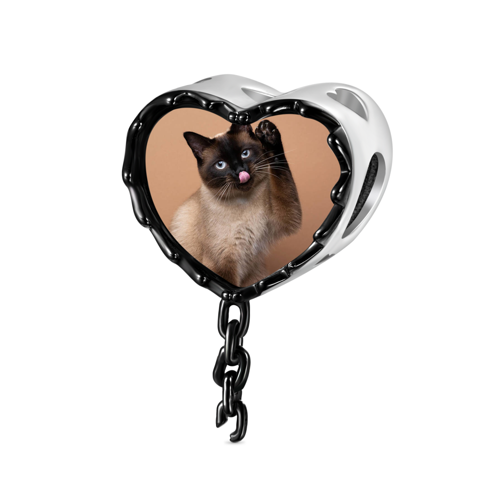 Gnoce 'Catch U' Heart Mousetrap Personalized Photo Charm_3