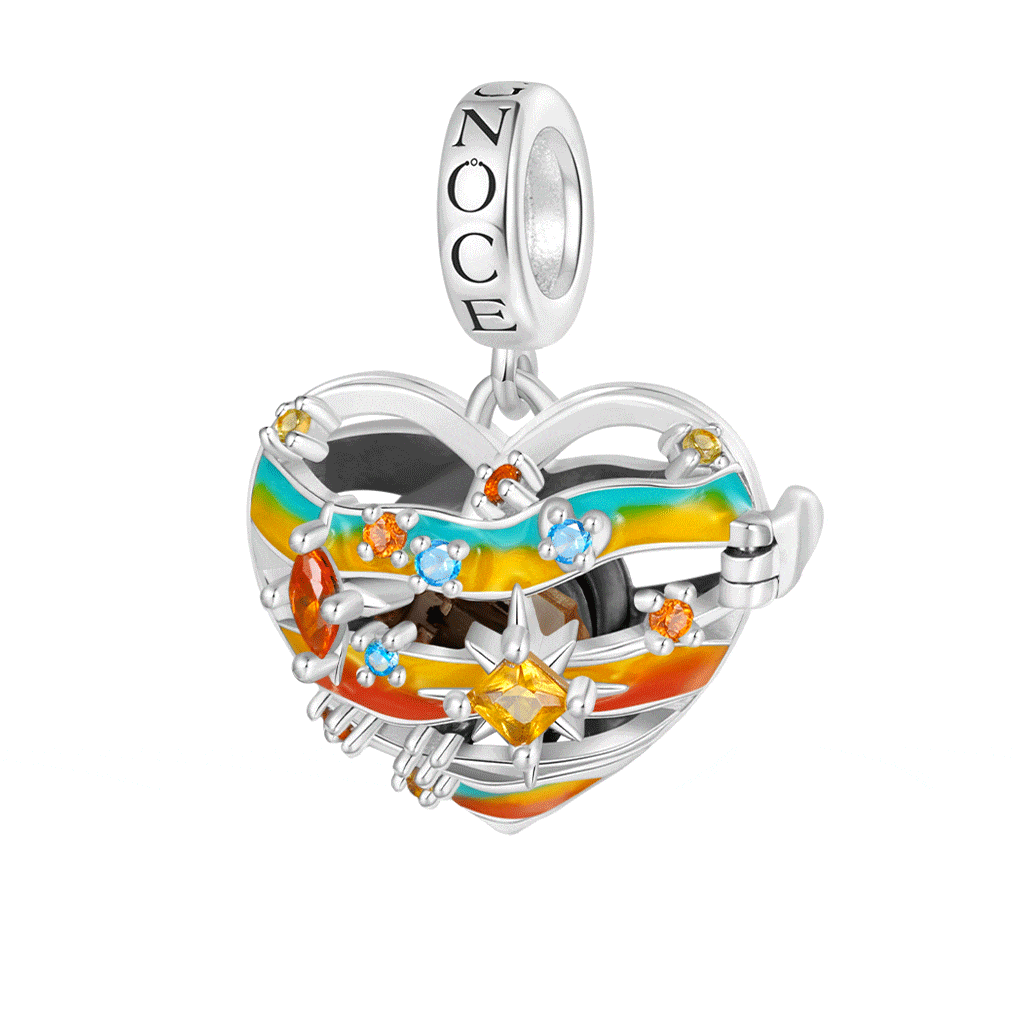 Gnoce Heart Solar System Wireless LED Glow Jupiter Pendant Dangle Charm_1