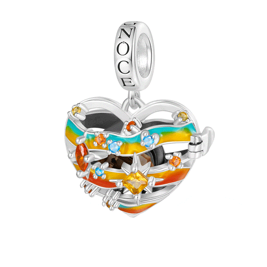Gnoce Heart Solar System Wireless LED Glow Jupiter Pendant Dangle Charm_1