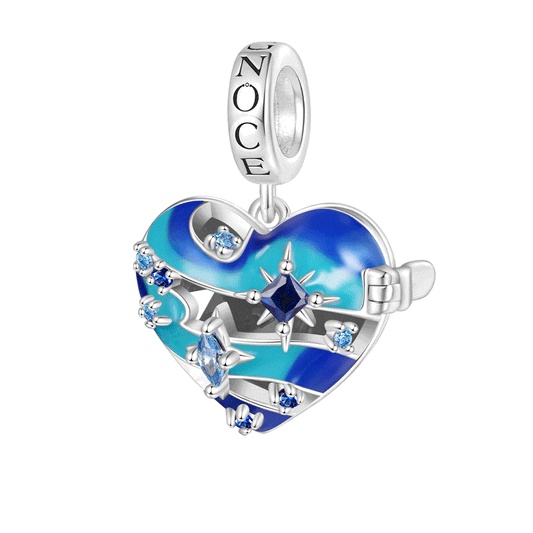 Gnoce Heart Solar System Wireless LED Glow Neptune Pendant Dangle Charm_1