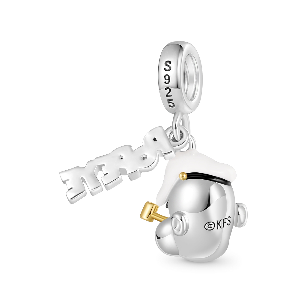 Gnoce Popeye's Head Pendant Dangle Charm_2