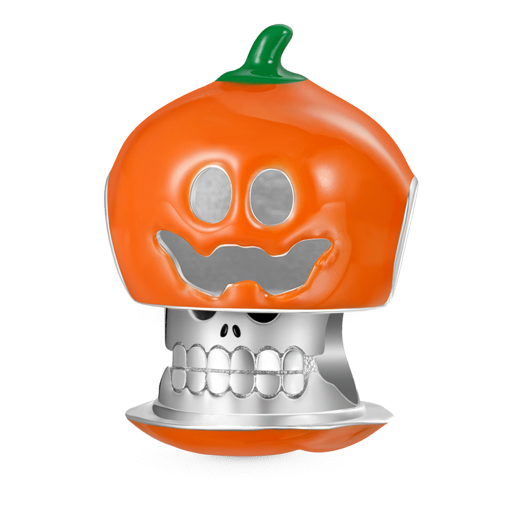 Gnoce Double-layer Skull Pumpkin Head Charm_1