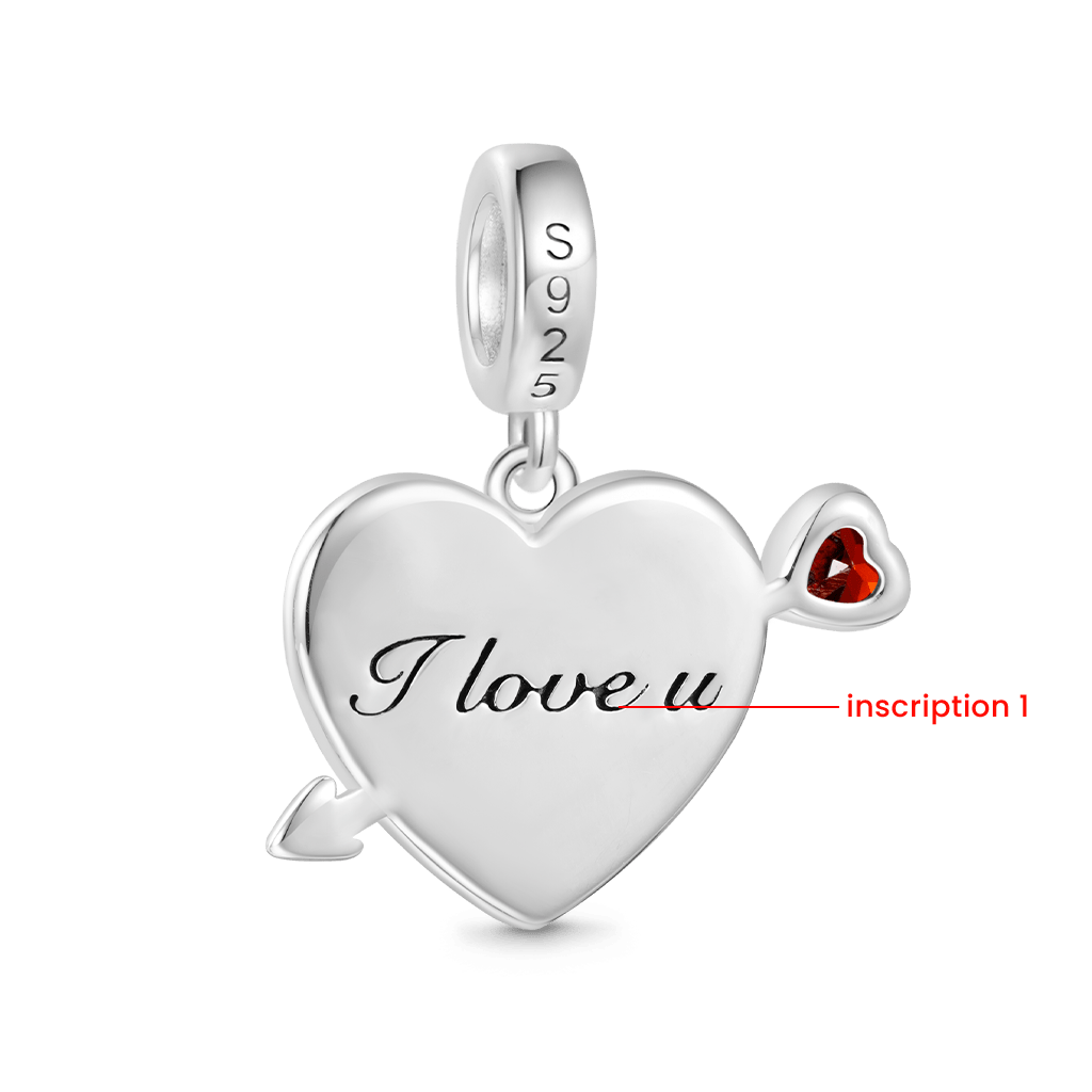 Gnoce Valentine's Day Personalized Love Heart Pendant Dangle Charm_3