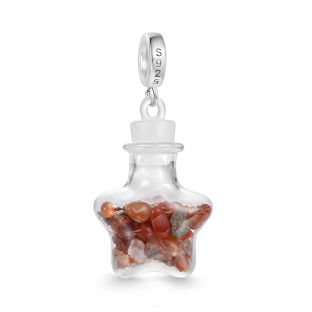 Gnoce Red Crystal Glass Bottle Pendant Dangle Charm_2