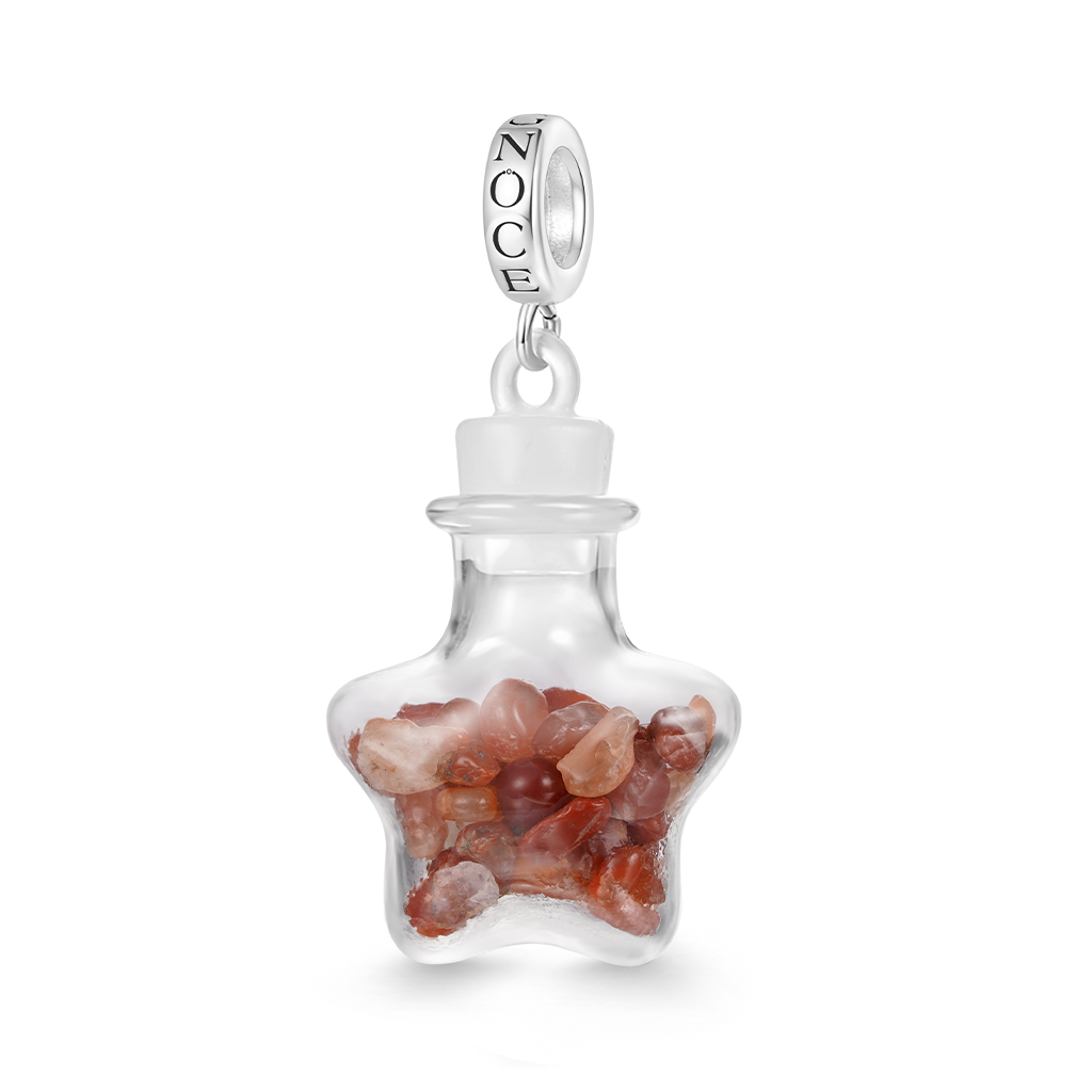 Gnoce Red Crystal Glass Bottle Pendant Dangle Charm_1