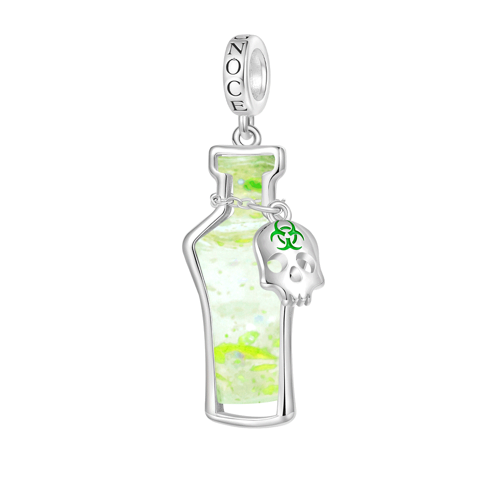 Gnoce Halloween Poison Glow-in-the-Dark Glass Bottle Pendant Dangle Charm_1
