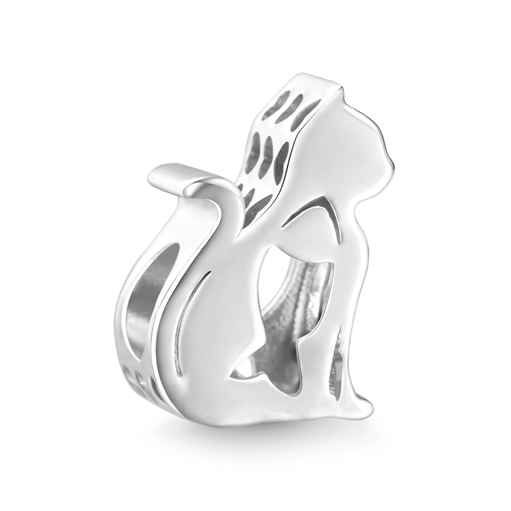 Gnoce Cute Cat Silhouette Birthstone Charm_3