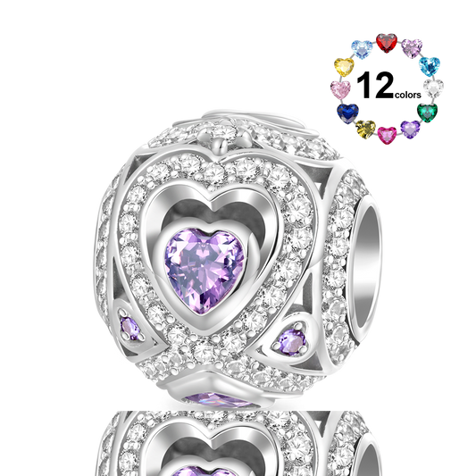 Gnoce Infinite Love Round Birthstone Charm_1