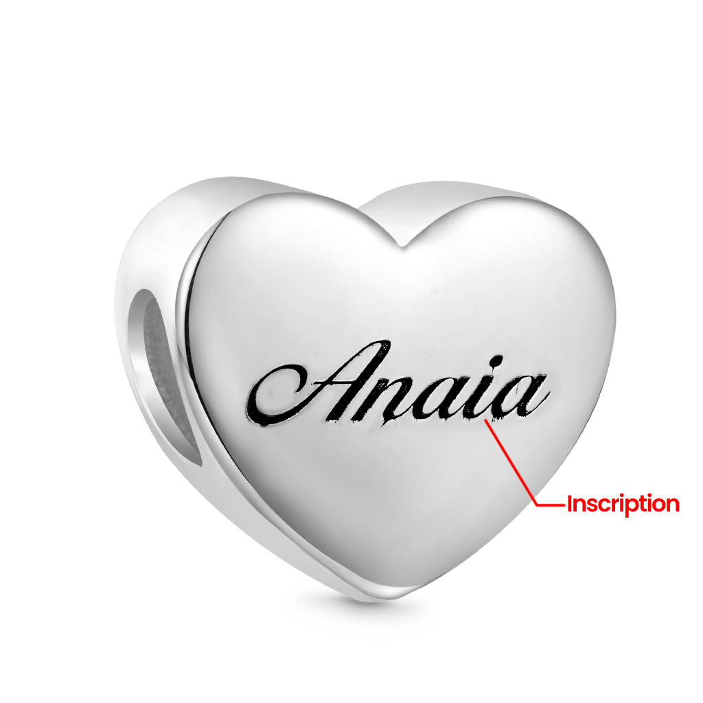 Gnoce Mother's Palms - Big Hand Holding Little Hand Engravable Heart Charm_2