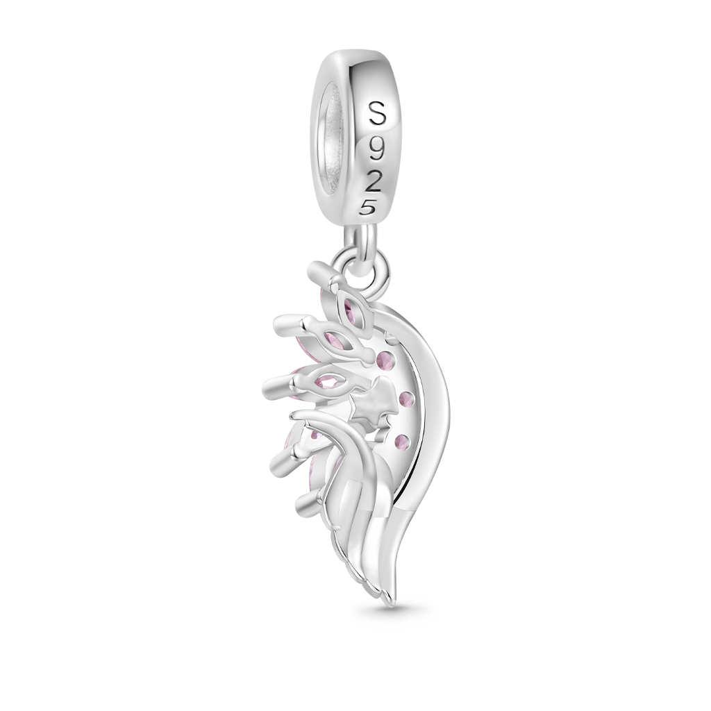 Gnoce Heaven Blessing Angel Wings Birthstone Pendant Dangle Charm_2