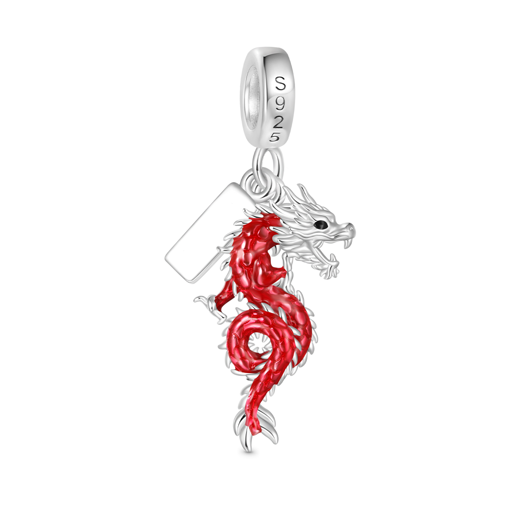 Gnoce Lucky Red Dragon Pendant Dangle Charm_2