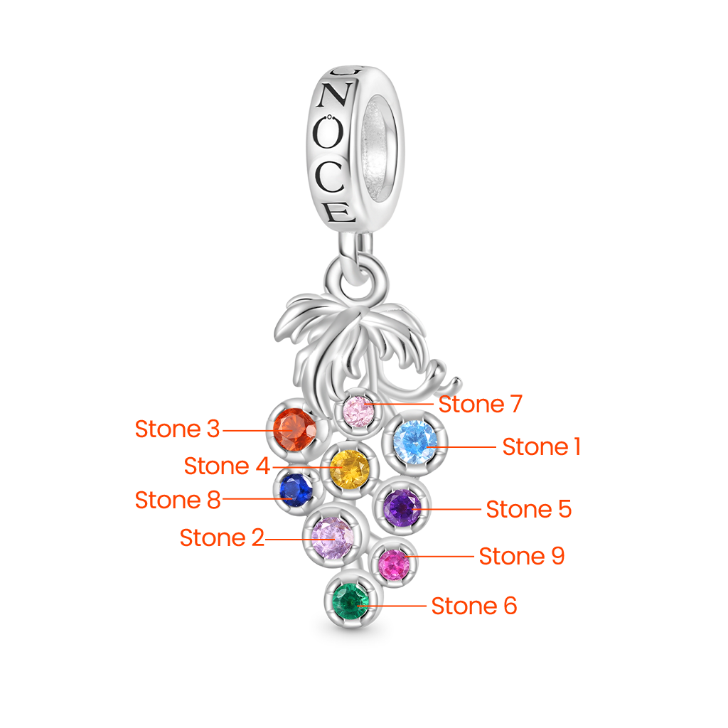 Gnoce Bunch of Grapes Personalized Pendant Dangle Charm_3