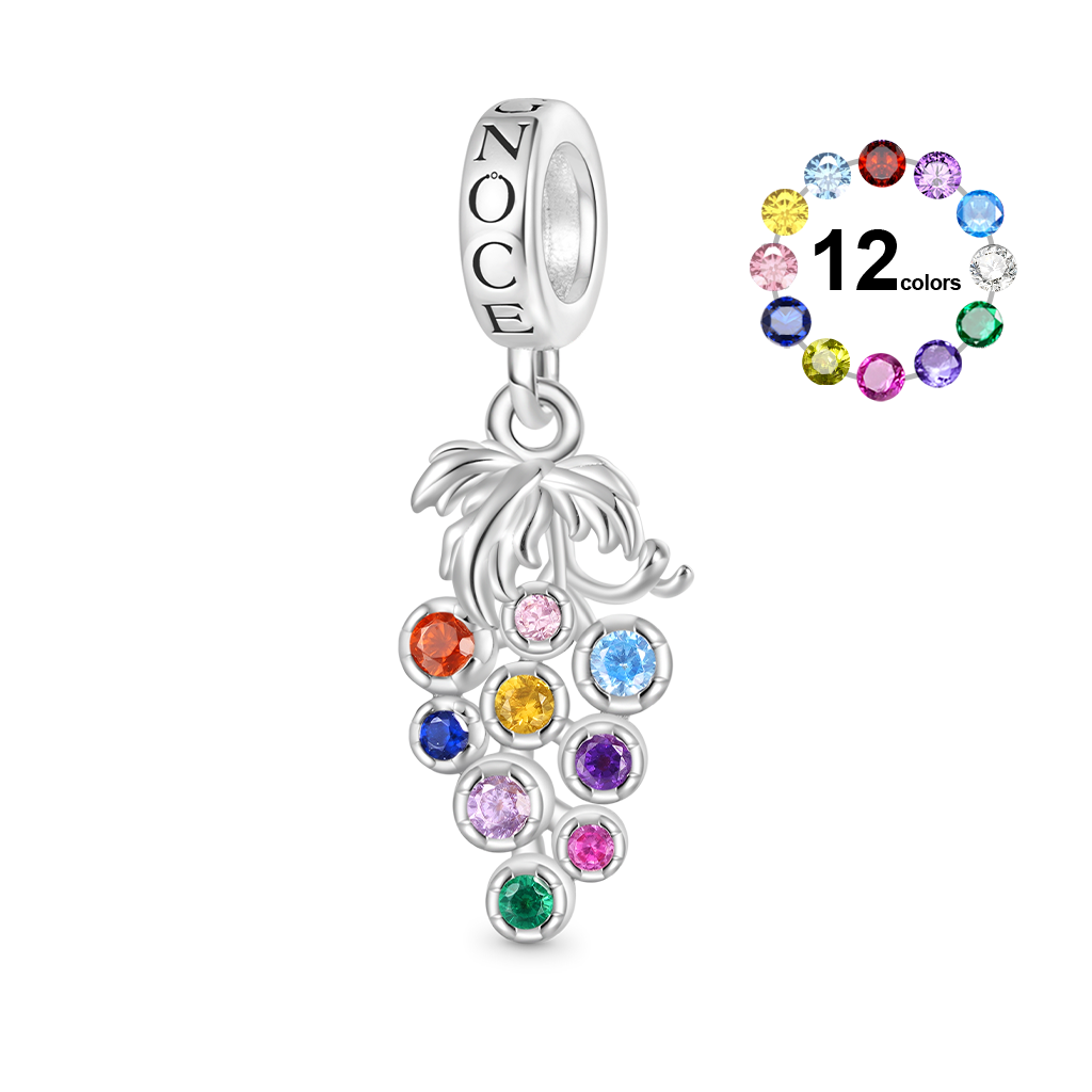 Gnoce Bunch of Grapes Personalized Pendant Dangle Charm_1
