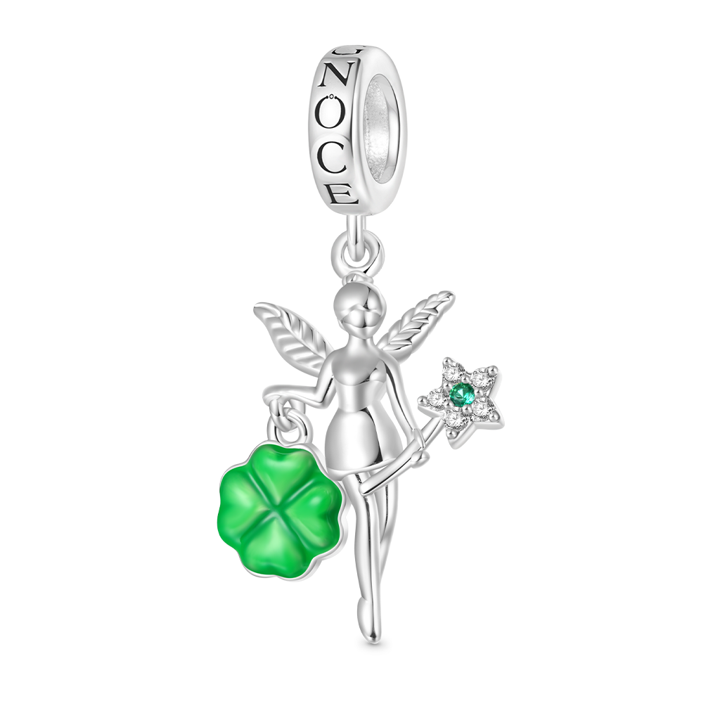 Gnoce Fairy Hand-held Glow-in-the-Dark Four-leaf Clover Pendant Dangle Charm_2