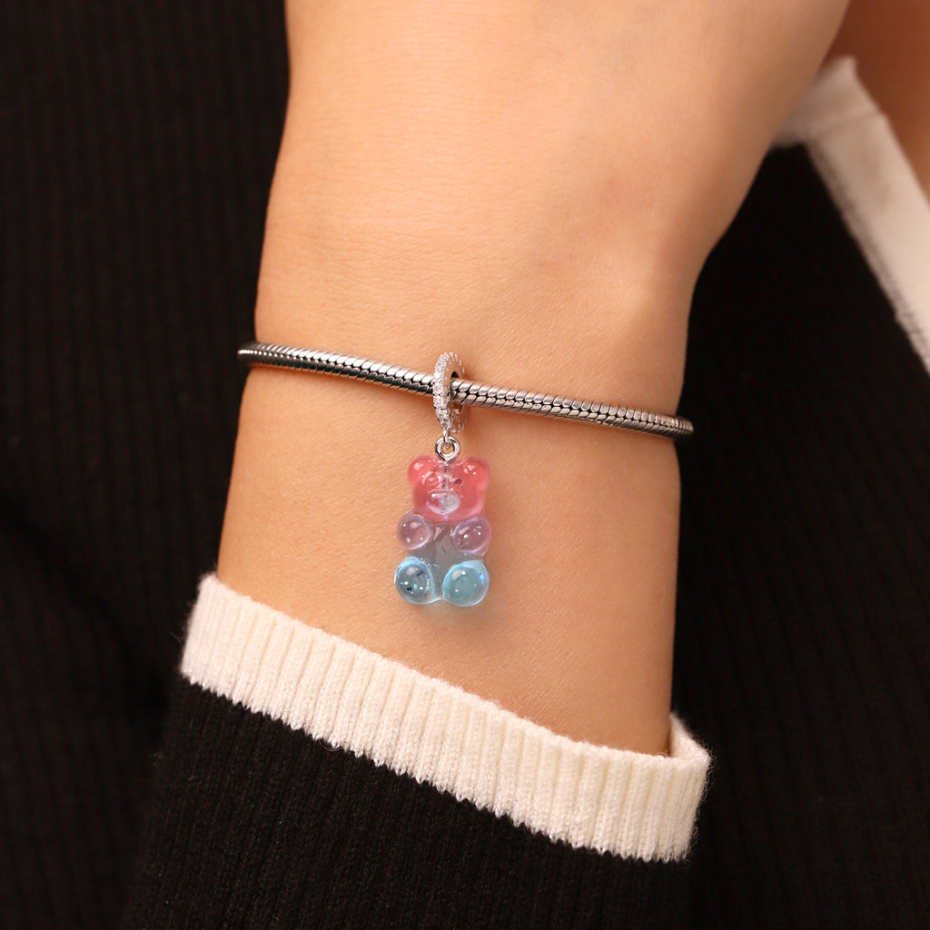 Gnoce Gummy Bear CZ Pave Pendant Dangle Charm_6