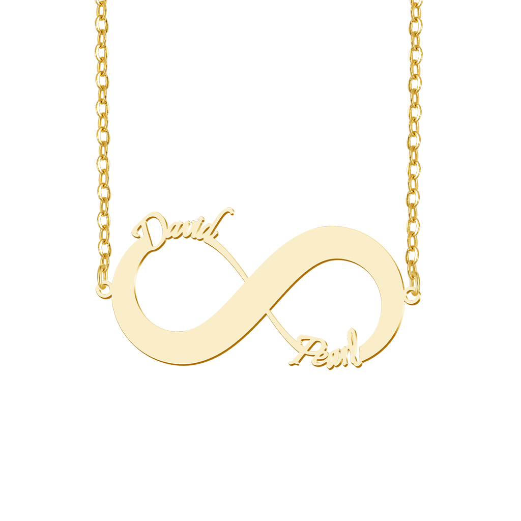 Gnoce Couple Double Name Infinity Necklace_3