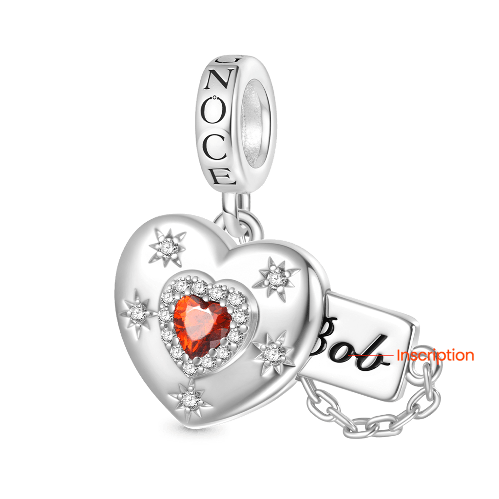 Gnoce Valentine's Day Love Engravable Removable Card Pendant Dangle Charm_2