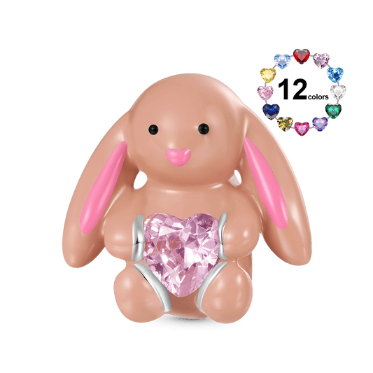 Gnoce Beige Bunny Embraces Love Charm_1