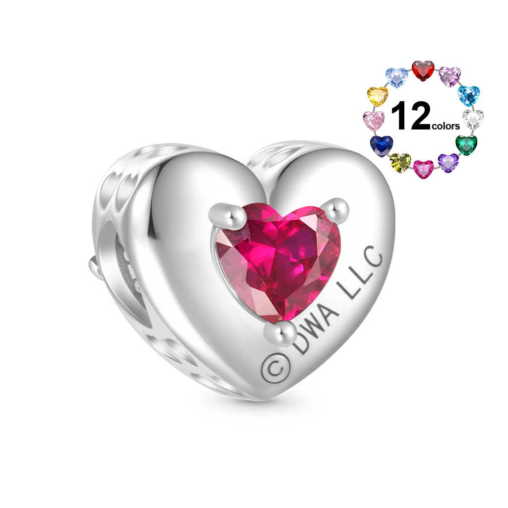 Gnoce Deadly Nadder Heart Birthstone Glow-in-the-Dark Charm_3