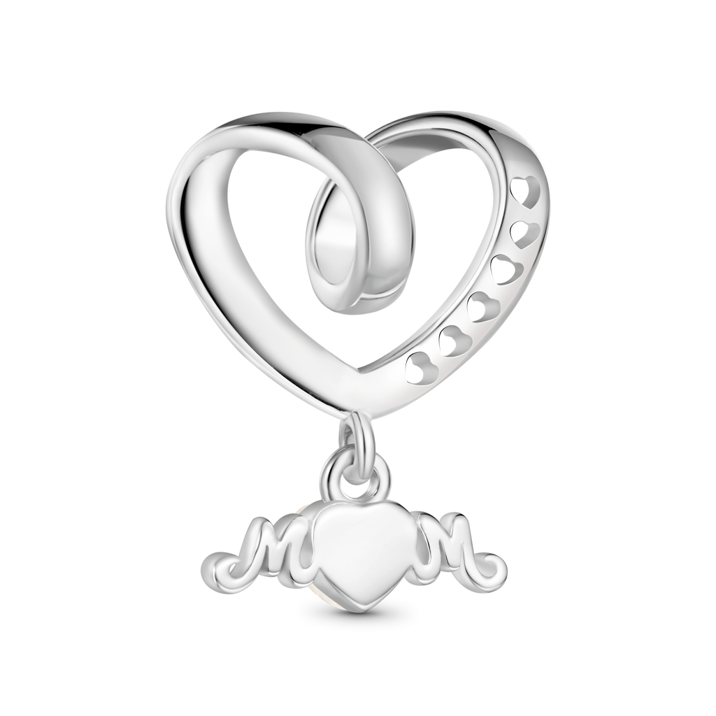 Gnoce Engravable 'I love you' MoM Glow-in-the-Dark Heart Charm_3