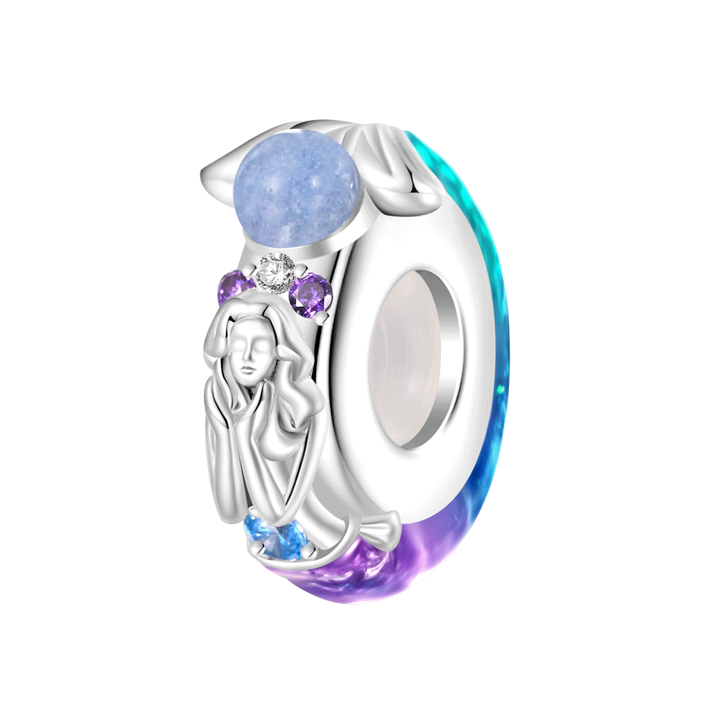 Gnoce Glow-in-the-Dark Gradient Mermaid Tail Stopper Charm_1