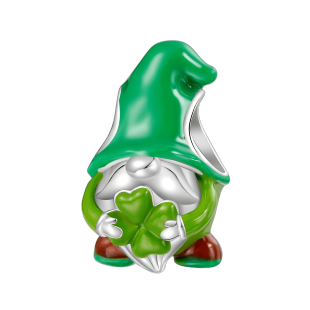 Gnoce Lucky Four-Leaf Clover Gnome Charm_1